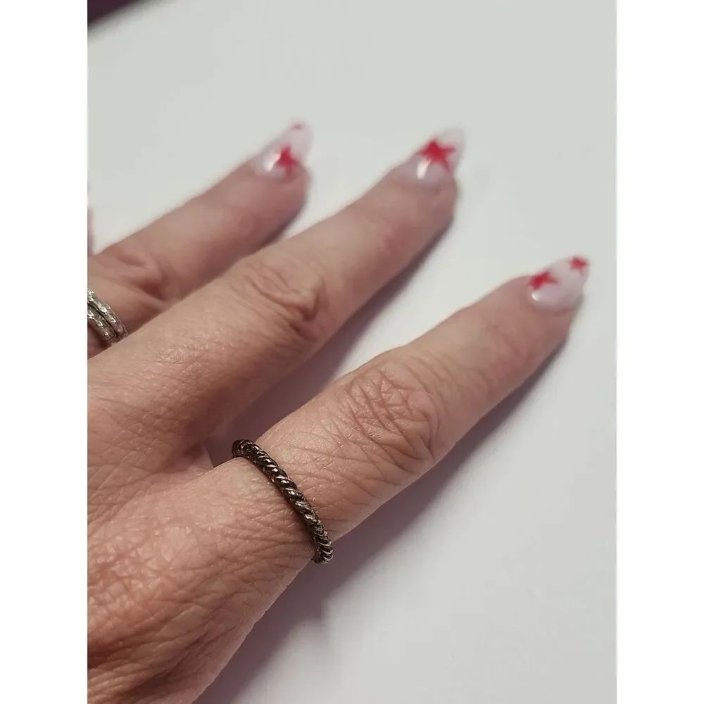 Silpada Twisted Rope Stackable Band Ring Oxidized Sterling Silver 925
